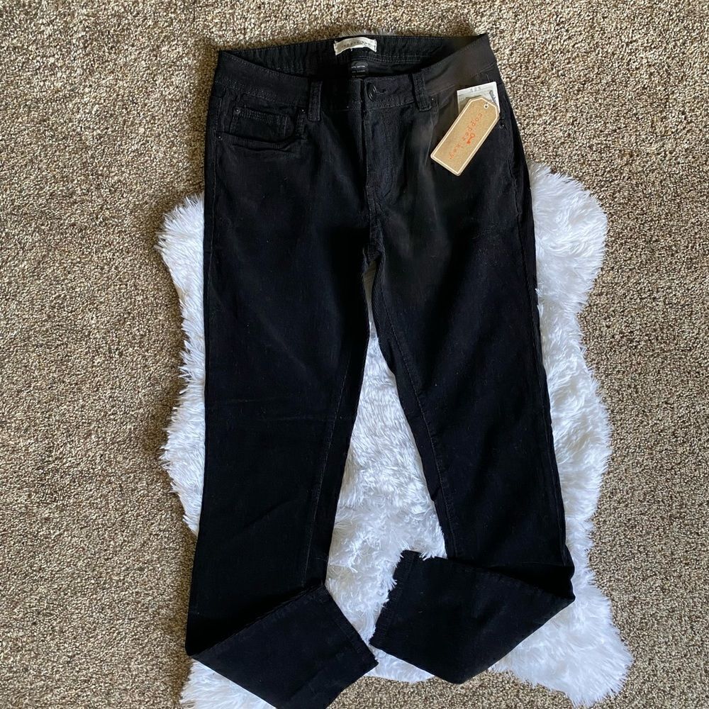 Copper‎ Key Corduroy Pants Black Cotton Viscose Women’s Size 7 NEW